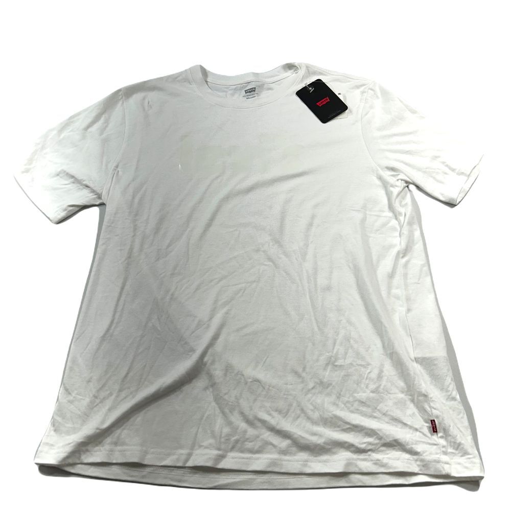 Levis Graphic Logo T-shirt Mens Small Foil Poster White Relaxed Fit